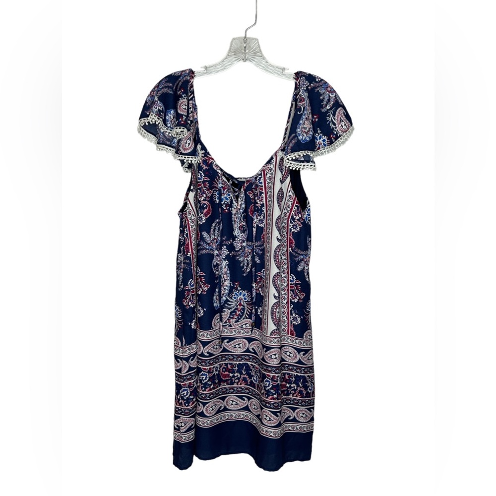 Trixxi Cold Shoulder Paisley Dress Size Large